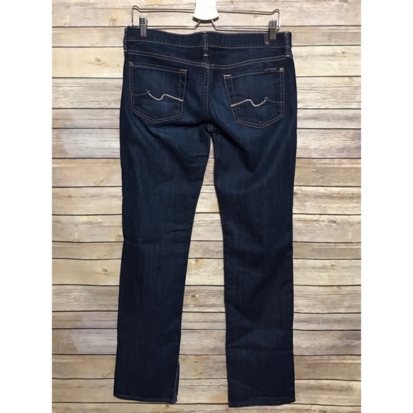 7FAMK Dark Wash Straight Leg Jeans - Picture 3 of 6